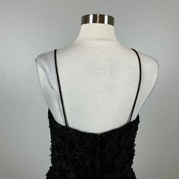 Black Lace Fit and Flare Mini Cocktail Dress Size 8 Sleeveless Halter by AQUA - Picture 8 of 14